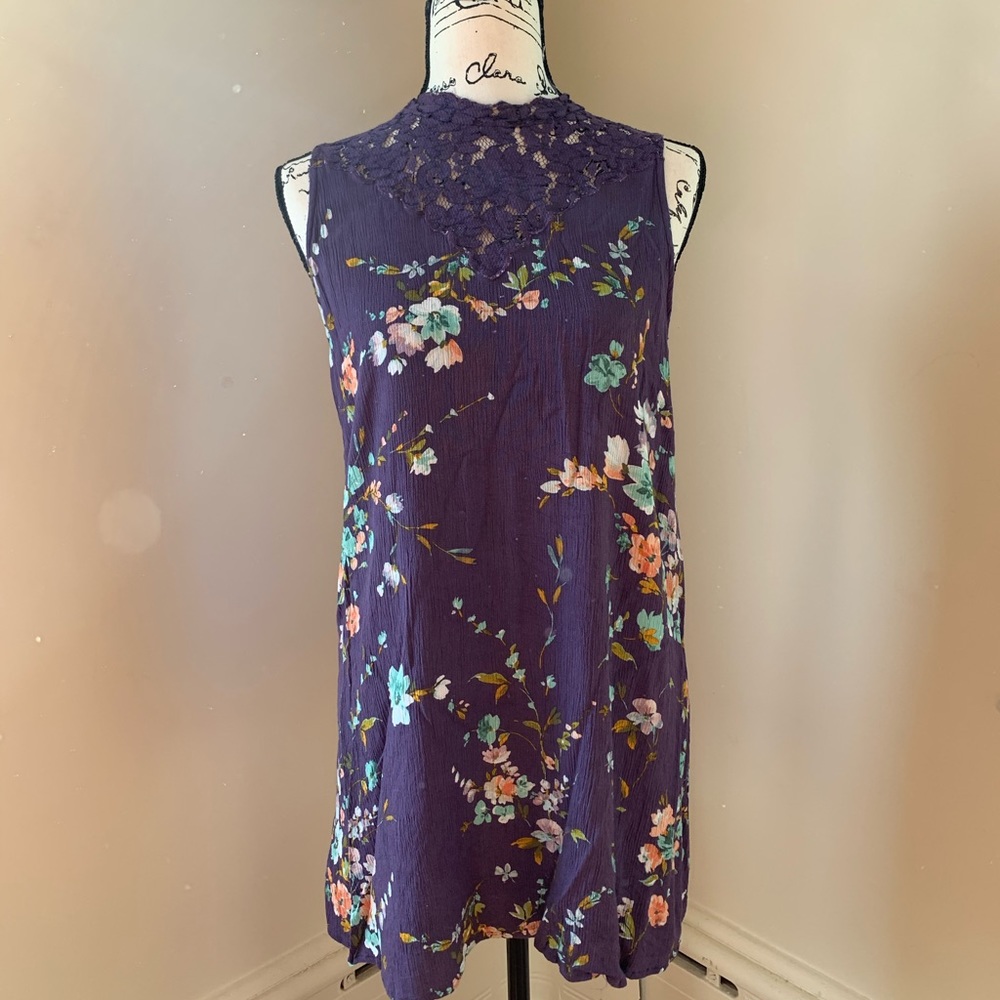 Mini purple dress